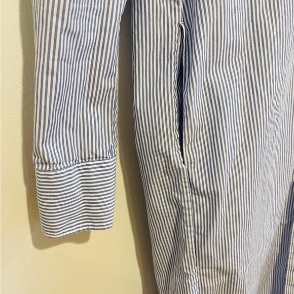 Everlane Striped Cotton Poplin Long Shirt Button Dress Cottagecore Coastal - Picture 6 of 8